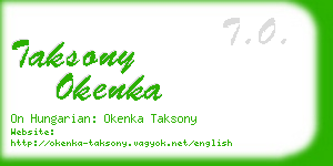 taksony okenka business card